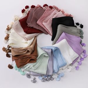 Chal de Seda Satinado Brillante al por Mayor de Sharut, Chal de Seda Arrugada con Brillo, Semalam Selene, Transpirable, para Mujeres Musulmanas, Hiyab con <span class=keywords><strong>Flores</strong></span> - Product Image 5