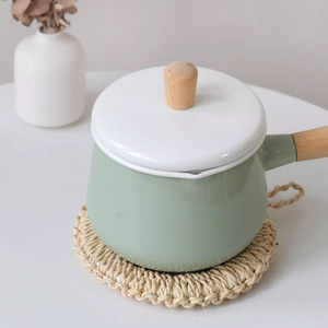 Posavasos minimalista tejido de paja, hierba de agua, cáscara de maíz, olla tejida a mano, Mantel Individual, mantel de mesa con aislamiento térmico - Product Image 2