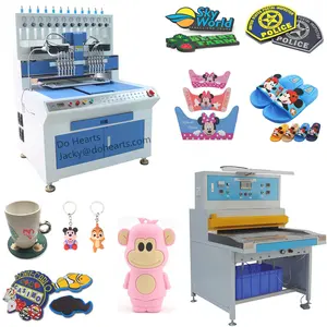 Factory price 25000 pcs daily soft liquid PVC rubber keychain making machine