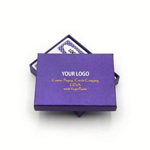 Manufacturer Print 100% PVC 58X88 63X88 Round Corner Custom <b>Playing</b> <b>Cards</b> With Leather Case Set - Product Image 1