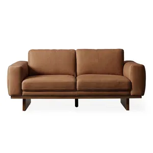 Thiết kế cổ điển trong nhà da đồ nội thất gỗ cơ sở cao cấp dài sofa Ý sang trọng hiện đại