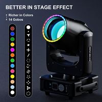 Mini faisceau 230W 7r Moving Head, équipement d'éclairage disco, éclairage de scène DJ Sharpy, faisceau LED Lyre 200W avec anneau LED