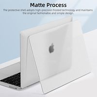Housse de protection rigide en plastique transparent mat givré pour ordinateur portable pour MacBook Air Pro 13 13.6 14 14.2 15 15.3 16 16.2 pouces M1 M2 M3 M4