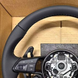 Volante in Pelle Stile RS con Paddle per Audi 2014 A4 A5 S5 B8 <span class=keywords><strong>Q2</strong></span> S4 F5 RS7 B9 B6 RS6 C7 TT 8J A7 RS3 Q5 A3 A1 A8 - Product Image 5