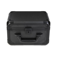 Étui de transport en aluminium noir de qualité supérieure pour écouteurs LCD, antichoc, verrouillable, étui de rangement en aluminium de voyage avec mousse découpée en EVA