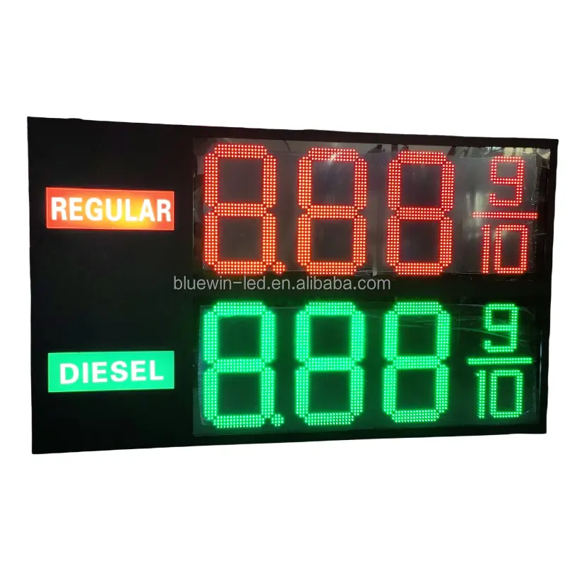 Extérieur numérique pour station-service signalisation des prix essence LED panneau d'affichage des prix