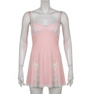 Fabbrica di abbigliamento donna 2023 abito Bowknot in pizzo Mini abito <span class=keywords><strong>Sexy</strong></span> <span class=keywords><strong>molto</strong></span> caldo per donna - Product Image 3