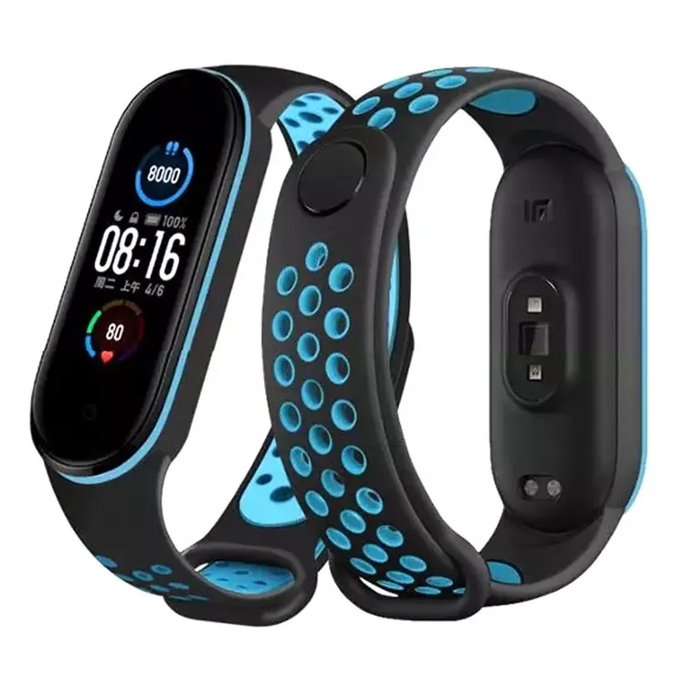 Coolyep Amazon Hot Selling Smart Band Silicone Sporty Mi band 5 Replacement Strap for Xiaomi Mi band Strap