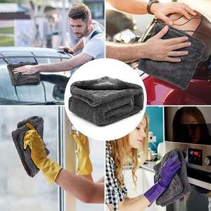 Serviette de voiture en microfibre ultra absorbante à grosses boucles torsadées, 600gsm, 1600gsm, lavage, vente en gros - Product Image 5