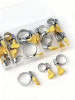 20 pièces de colliers de serrage réglables en acier inoxydable à dégagement rapide pour tuyaux et conduites de gaz