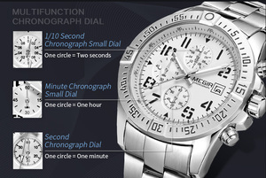 Relojes de Cuarzo MEGIR 2030G Modernos, de Lujo, Duraderos, de Venta Caliente, Disponibles en Stock, Diseño Popular, Elegantes y Multifuncionales con Correa de Acero Inoxidable - Product Image 5