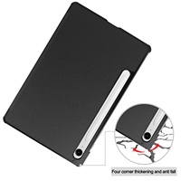 Étui rigide OMEVE pour Samsung Galaxy Tab S9 FE/ S10 FE 10,9 pouces, étui fin en cuir PU intelligent à trois volets, support antichoc pour tablette