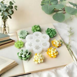Moldes de Silicona <span class=keywords><strong>para</strong></span> Suculentas, Decoraciones de Yeso con Efecto Cristal, Moldes de Silicona <span class=keywords><strong>para</strong></span> Velas Aromáticas de Suculentas, Abrasivos, <span class=keywords><strong>para</strong></span> Manualidades - Product Image 3