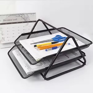 Plateaux <span class=keywords><strong>de</strong></span> <span class=keywords><strong>bureau</strong></span> coulissants à 2 niveaux, design moderne, robustes en métal, pour une organisation efficace et un gain <span class=keywords><strong>de</strong></span> place, idéaux pour le <span class=keywords><strong>bureau</strong></span>, la maison et l'école. - Product Image 6