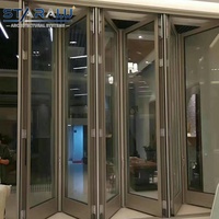Porte pliante en aluminium de qualité supérieure avec panneau en verre trempé et verrouillage multipoints pour patio, jardin, entrée