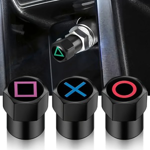 Bouchons de valve de pneu de voiture avec logo époxy, cache-poussière universel pour voitures, motos, vélos, en caoutchouc, sans chambre à air, type American Mouth - Product Image 2