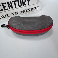 Étui à lunettes de soleil portable et coloré en tissu maillé EVA durable avec fermeture éclair et crochet pour le sport et les voyages en extérieur
