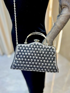 Nouvelles pochettes de soirée scintillantes <span class=keywords><strong>en</strong></span> strass, sac à main <span class=keywords><strong>en</strong></span> cristal perlé doré, pochette à chaîne détachable, sac de luxe orné de diamants pour soirée romantique - Product Image 3