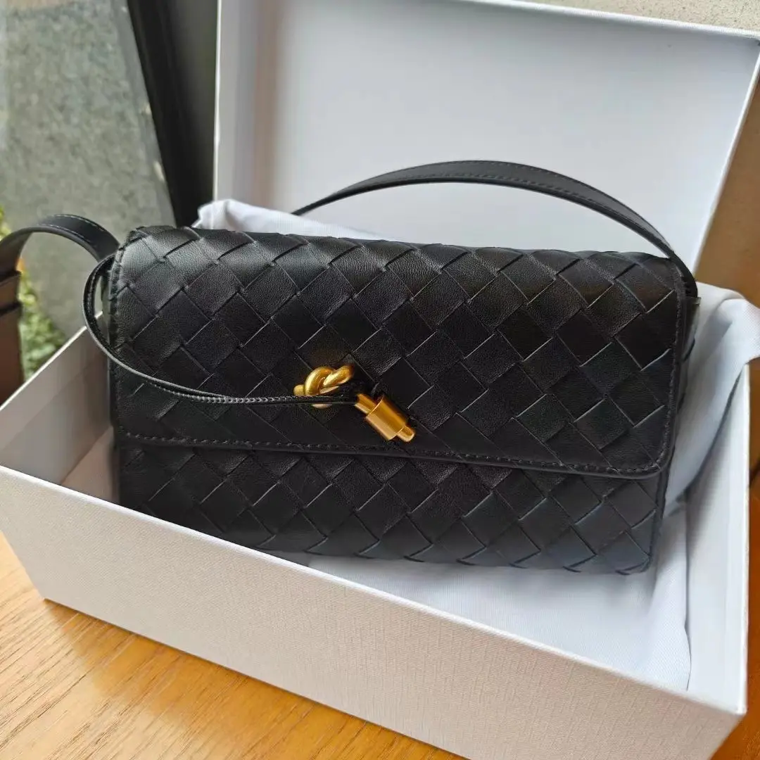 Echt Lederen Crossbody Tas Voor Vrouwen Luxe Designer Weven Handtassen En Portemonnees Schoudertassen Trendy Tassen Voor Meisjes