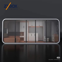 ZYBOX Cabines Capsules Préfabriquées Confortables de 20, 30 et 40 pieds, Imperméables et Ignifuges pour Bureaux de Construction et Villas