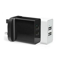Chargeur USB 24W 5V 4.8A 2 ports Chargeur mural de téléphone portable pour téléphones et autres appareils USB avec prises US/EU/UK