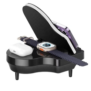 2024 Nouveau produit Cadeaux Cool gadgets support de charge de <span class=keywords><strong>piano</strong></span> et supports avec haut-parleur 10w et chargeurs sans fil 3 en 1 - Product Image 1