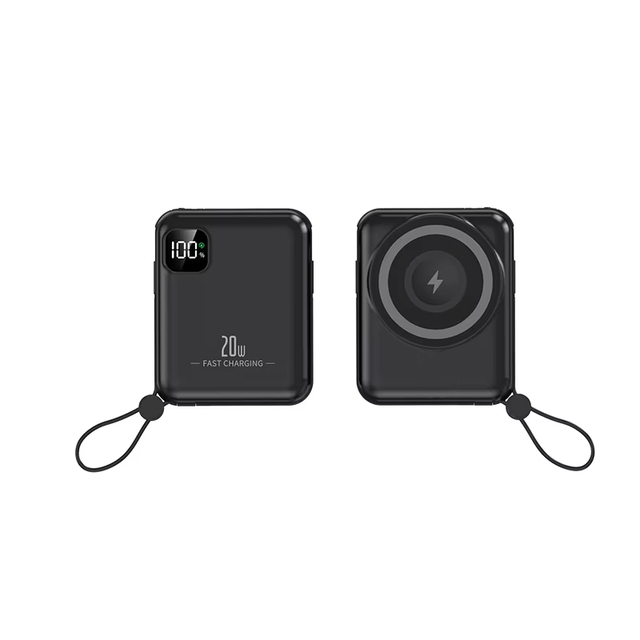 10000mah Wireless Charger with PD 20W Magnetic Mini Power Bank Fast Charging 3 in 1 Holder LED Display for iPhone Watch