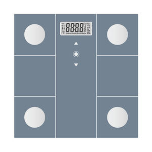 Pèse-personne intelligent carré gris ardoise, détection tactile, capteur haute précision, alimenté par piles, usage domestique CF537 - Product Image 2