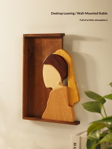 Cuadro Decorativo Minimalista Moderno con Marco de Madera Sólida de Nogal Negro para Uso en Interiores, Arte de Pared - Product Image 3