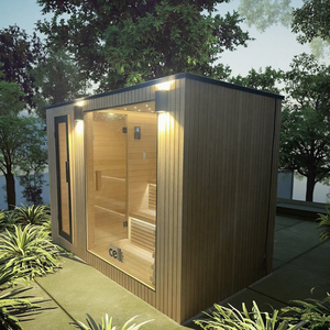 Sauna moderne en <span class=keywords><strong>bois</strong></span> massif de luxe avec <span class=keywords><strong>douche</strong></span> flottante et panneau de commande pour appartements et villas (usage commercial) - Product Image 4