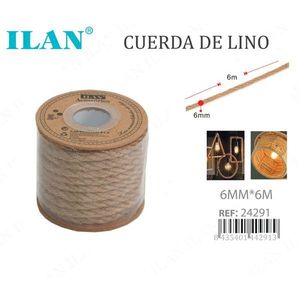 Corda di lino ILAN 6 mm x 6 m per artigianato e decorazioni - Product Image 1