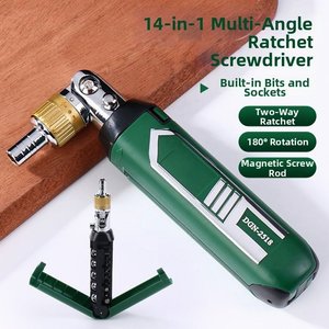 1/4 Inch Ratchet Handle Bit Screwdriver Foldable Hex <b>Key</b> <b>Star</b> Head Screwdriver <b>Set</b> for Household Repair - Product Image 3
