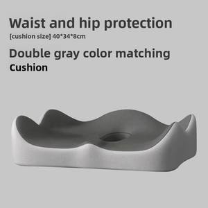 Coussin de soutien lombaire pour bureau, coussin de siège à récupération lente pour longues sessions, coussin de protection des hanches, coussin de siège anti-pression - Product Image 6