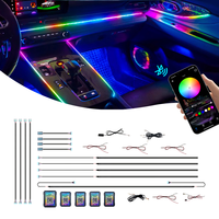 Éclairage d'ambiance intérieur universel RGB 64 couleurs, haute qualité, 12V 3-5W, projecteur LED pour voiture, bande lumineuse, lumière d'ambiance