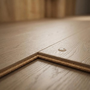 Planches de parquet en bois d'ingénierie HDF résistantes à l'humidité avec résistance à l'usure AC4 et <span class=keywords><strong>sous</strong></span>-<span class=keywords><strong>couche</strong></span> en liège pour utilisation au sol et au mur - Product Image 6