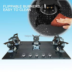 Appareils de cuisine à domicile en Chine Plaques de cuisson intégrées et sur le comptoir 5 brûleurs de cuisinière à gaz pliables LPG et NG Cuisinière à gaz - Product Image 3