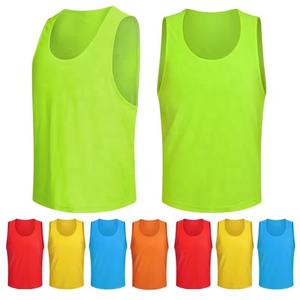 Grosir murah pakaian sepak bola cepat kering untuk orang dewasa dan anak-anak kaus latihan sepak bola Pinnies dan rompi Bibs kaos gambar - Product Image 1