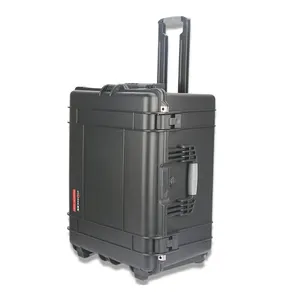 D6637 Ip67 Hartes Werkzeug Wasserdichtes tragbares großes Kunststoff gehäuse Rollendes Flight case für Broadcast-Gepäck Universal Wheel Box