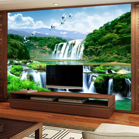 Papier peint mural 3D personnalisé, peinture HD, cascade, paysage naturel, salon, canapé, fond de télévision, chambre à coucher, papier peint photo