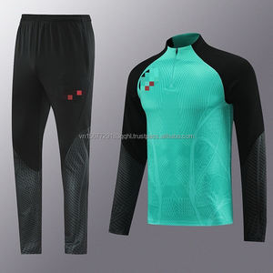 Autumn Winter Long Sleeve Football Suit Set Half Zip Training Wear Quick Dry Running Sport Pants Adult Match Presentation Outfit - Product Image 2