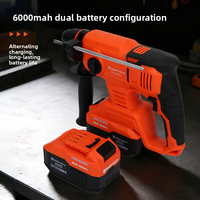 Marteau perforateur rotatif sans fil Steel Shield, perceuse à batterie lithium-ion sans balais, perceuse à percussion multifonction haute puissance de qualité industrielle pour béton