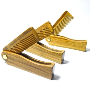 Peine para Barba de Bolsillo Antiestático con Logotipo Personalizado al por Mayor, Kit de Cuidado de la Barba, Peine de Madera de Dientes Anchos, Peine de Madera de Sándalo - Product Image 4