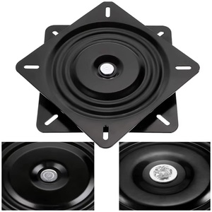 Furniture Hardware <b>Iron</b> Black Round Chair Base Heavy Duty Swivel Plate Solid Ring Ball Bearing Bathroom Use 360 Degree Free Spin - Product Image 6