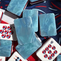 Tuiles de Mahjong en Acrylique Pliables Personnalisables 3 Couleurs, Luxe Moderne Exclusif, Thème Patriotique, Jouet de Stratégie Portable pour Table, Vente en Gros pour Festivals