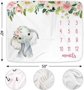 Fabricante de alta calidad gruesa recién nacido gran oferta personalizada de lujo doble mensual bebé hito Manta - Product Image 2