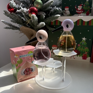 Botella de Vidrio Esférica con Diseño de Pájaro, Perfume Infantil de 50 ml, Bonito Perfume Infantil con Aroma a Princesa, 2 Aromas Mezclados, Perfume para Niños - Product Image 1