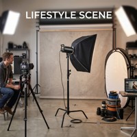 Lumière vidéo LED professionnelle SY-BK500 500W, 250 000 Lux, lumière du soleil de studio ultra-lumineuse, 3200-5500K, lumière de photographie COB bicolore