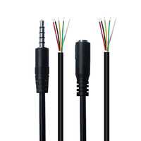 Câbles d'extension audio mono personnalisés, infrarouges, pour casque AUX, avec connecteurs jack mâles et femelles 3,5 mm TRS 3, 4, 5 pôles, à extrémités dénudées