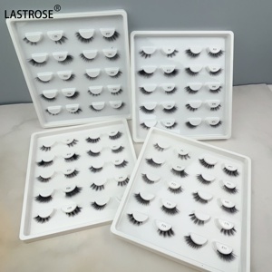 10 Pairs Set Low Moq Wholesale Vegan Corner <strong>Lashes</strong> Natural 3D False <strong>Lashes</strong> <strong>Half</strong> Strip <strong>Lashes</strong> - Product Image 3