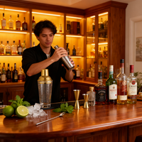 Kit de bar en cuivre personnalisé, fabrication directe, ensemble d'outils de bar, shaker à cocktail Boston en acier inoxydable